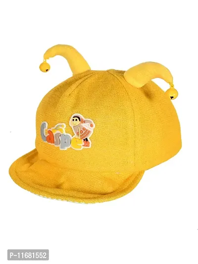 Soku Shopee Kids Baby Soft Unisex Rattle Sound Picnic Cap for Boys and Girls Best for Photo Prop (2-4 Years) Yellow