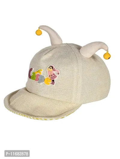 Soku Shopee Kids Baby Soft Unisex Rattle Sound Picnic Cap for Boys and Girls Best for Photo Prop (2-4 Years) Beige