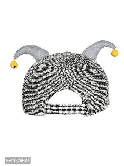 Soku Shopee Kids Baby Soft Unisex Rattle Sound Picnic Cap for Boys and Girls Best for Photo Prop (2-4 Years) Grey-thumb3