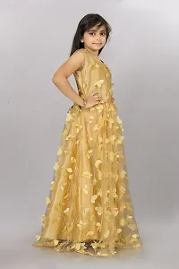 Stylish Golden Net Ethnic Gowns Dress For Girls-thumb3