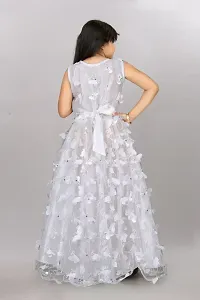 Stylish White Net Ethnic Gowns Dress For Girls-thumb2