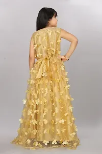 Stylish Golden Net Ethnic Gowns Dress For Girls-thumb2