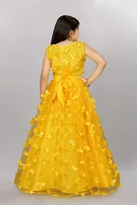 Stylish Yellow Net Ethnic Gowns Dress For Girls-thumb2