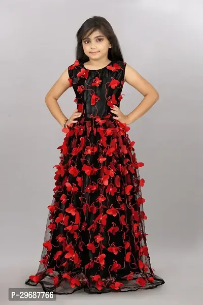 Stylish Black Net Ethnic Gowns Dress For Girls-thumb2