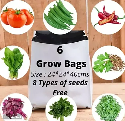 6 Grow Bags With 8 Types Of Seeds Free