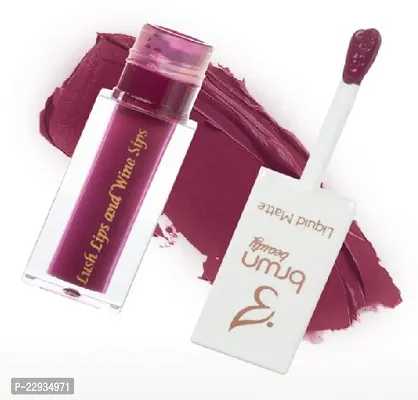 Liquid Lipstick With Ultra Matte Liquid Lipstick, And Transfer-Proof And Waterproof, (Wine Glow)