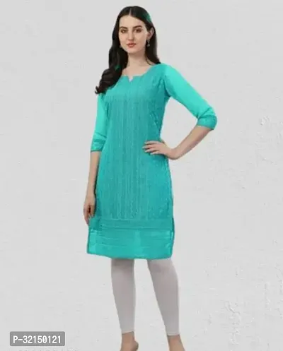 Stylish Blue Georgette Kurta For Women-thumb0