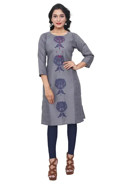 Stylish Embroidery Straight Kurti