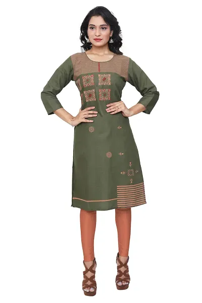 Stylish Embroidery Straight Kurti