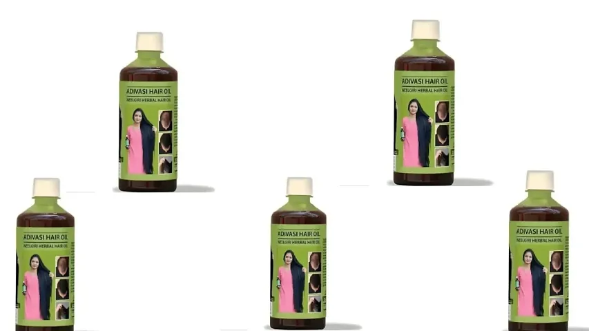 Adivasi Herbal Premium Hair Oil for Women and Men for Hair Long - Dandruff Control - Hair Loss Control - Long Hair - Hair Regrowth Hair Oil (100 ml) PACK OF 5