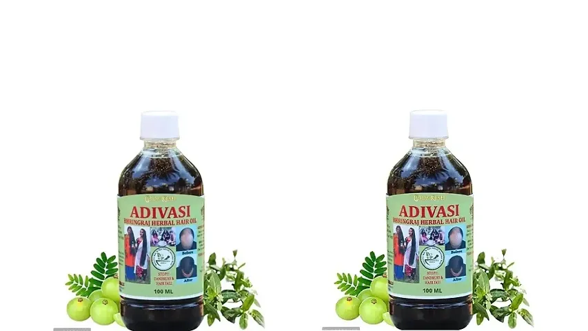 Adivasi Herbal Premium Hair Oil for Women and Men for Hair Long - Dandruff Control - Hair Loss Control - Long Hair - Hair Regrowth Hair Oil (100 ml) PACK OF 2