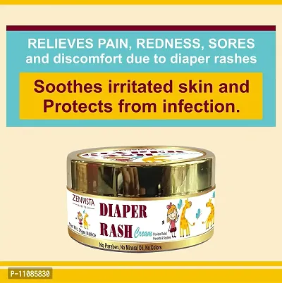 Zenvista Diaper Rash Cream provide relief from rashes/help to moisturize baby smooth skin/With Chamomilla and Jojoba All Organic Ingredients - 25gm-thumb4