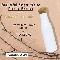 Zenvista Empty Cosmetic Containers for Shampoo Bottle, Hair Oil Bottle, Sanitizer Bottle with Gold Metalized Dome Cap White Bottle/ Dispenser, Lotion Pump Bottle-200ml (Pack of 5)-thumb3