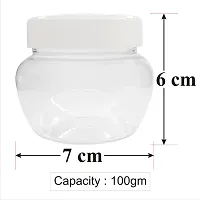 Zenvista 100 Gm Cosmetics Empty Transparent Jar for Lip Balm, Cream, Gel/ Travel Friendly/ Refillable Containers- (Pack of 100)-thumb1