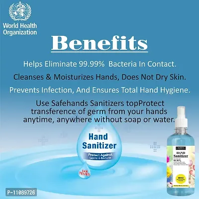 Zenvista Meditech Alcohol Based Hand Sanitizer Spray For Deep Cleansing & Germ Protection, Anti-Bacterial, Kills Bacteria, WHO Recommended- (500ml)-thumb3