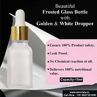 Zenvista Multipurpose Empty Glass Bottle with Gold Plating Dropper For Essential Oils, Fragrances, Perfumes, Serum Bottles (15 ml) - Pack of 3-thumb2