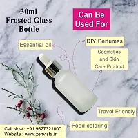 Marks Clear Zenvista Multipurpose Empty Glass Bottle with Silver Plating Dropper For Essential Oils, Fragrances, Perfumes,Serum Bottles (30 ml) - Pack of 3-thumb3