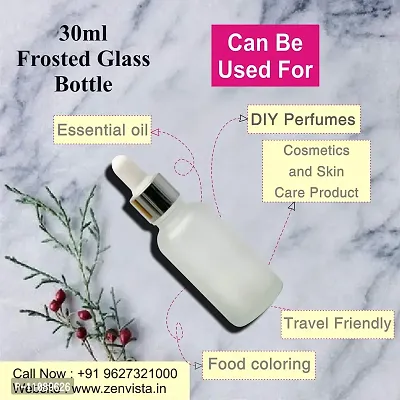 Marks Clear Zenvista Multipurpose Empty Glass Bottle with Silver Plating Dropper For Essential Oils, Fragrances, Perfumes,Serum Bottles (30 ml) - Pack of 3-thumb4