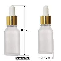 Zenvista Multipurpose Empty Glass Bottle with Gold Plating Dropper For Essential Oils, Fragrances, Perfumes, Serum Bottles (15 ml) - Pack of 3-thumb1