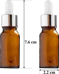 Zenvista Meditech Amber Glass Dropper Bottle with Silver Plating Cap for Essential Oils, Fragrances, Perfumes,Serum Bottles,Essential OIl bottles DIY Skin Care (10 ml) - Pack of 5-thumb1