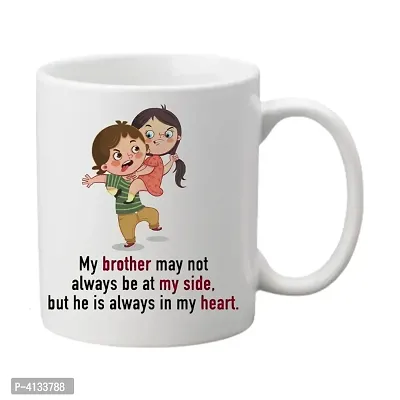 Raksha Bandhan Gift, Best Brother Gift, Coffee Cup for Brother, Rakhi gift, Gifts for Brother , Father Sister Brother Mother Boss Girlfriend Friend Boys , Gifts for Coffee Ceramic  (350 ml)-thumb0