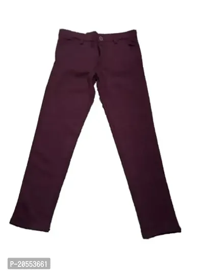 Men and Boys Formal Trouser Full Length Purple Colour Official Pant Size =30 Occassion Formal, Casual, School, Office, Wedding, Ceremony, Birthday, College, Slim FIT, Ankle Length-thumb0