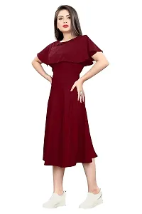 SV Enterprise Women's Poly Crepe Dress SV_Balaji_252_2XL_Maroon-thumb2