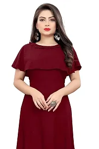 SV Enterprise Women's Poly Crepe Dress SV_Balaji_252_2XL_Maroon-thumb3