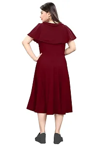 SV Enterprise Women's Poly Crepe Dress SV_Balaji_252_2XL_Maroon-thumb1