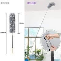 SAMEZONE Fan Cleaning Duster Microfiber Duster with Extension Pole(Stainless Extra Long 100 inches, with Bendable Head, Extendable Duster for Cleaning High Ceiling Fan, Interior Roof-thumb4