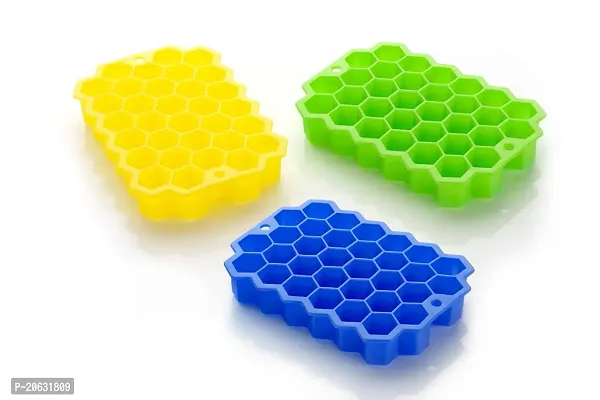 Buy SAMEZONE Ice Cube Tray for Freezer Flexible Silicone Honeycomb Design  37 Cavity Ice Cube Tray Flexible Honeycomb Silicone Ice Cube Trays 37  Cavity Ice trays for freezer Multicolor (Pack Of 1)