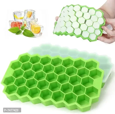Ice Cube tray With Lid Pack Of 1 (Multicolor)-thumb0