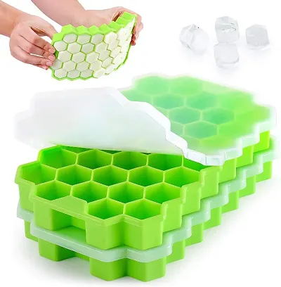 Ice cube tray With Lid (Pack Of 2)