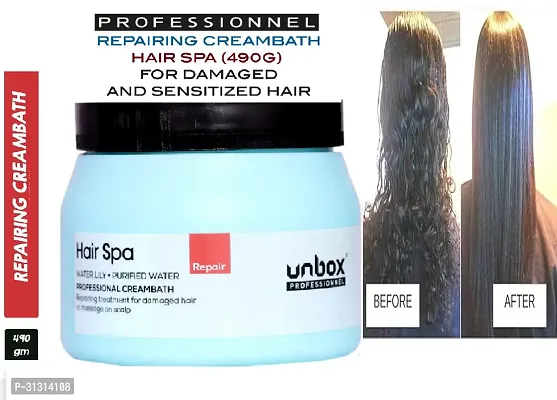 Unbox Professional Repairing hair spa cream ,490 g-thumb0