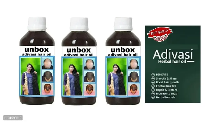 Unbox adivasi herbal hair oil pack of 3-thumb0