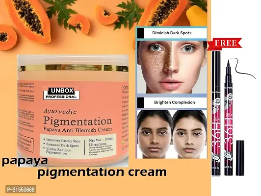 Unbox papaya pigmentation cream|best pigmentation  cream  ,  100 g  with 36 h eyelinear