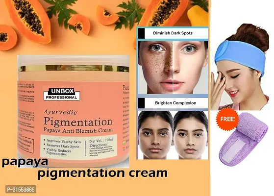 Unbox papaya pigmentation cream|best pigmentation  cream  ,  100 g  with facial band