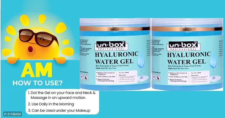 Unbox Hyaluronic Gels for Hydration, Toning - 100ML - 2 Pack