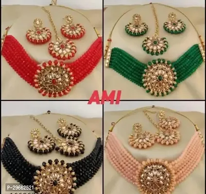 Elegant Multicoloured Alloy Jewellery Set For Women-Pack Of 4-thumb0