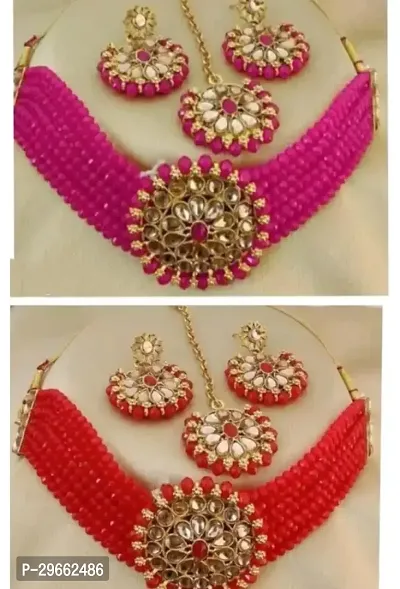 Elegant Multicolored Alloy Jewelry Set For Women-Pack Of 2