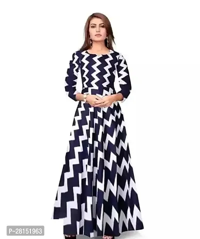 Classic Rayon Printed Gown for Women