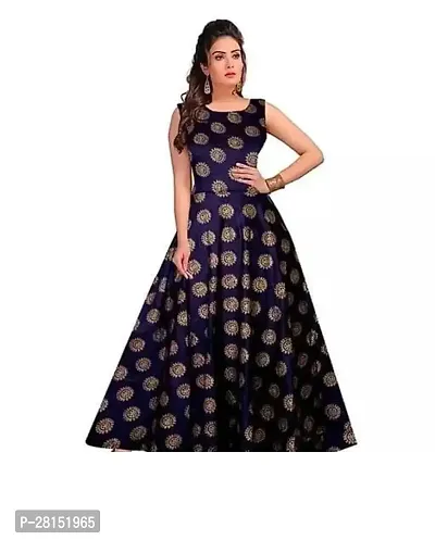 Classic Rayon Printed Gown for Women's-thumb0