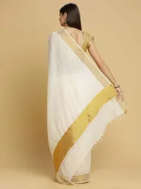 Women's Kasavu Cotton Saree With Blouse Piece (TSB-2-1-OW_Off White)-thumb3