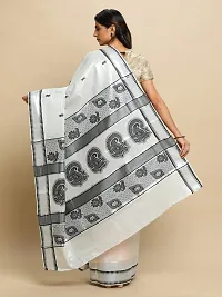 Manvish Drapes Pure Cotton Woven Kerala Kasavu Tissue Saree with Temple Border and Rich Jecord Pallu (MANGO PALLU)-thumb3