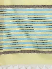 Manvish Drapes Venkatgiri Cotton Solid Stripes Saree With Blouse Piece(Pack of 1)-thumb4