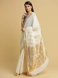 Women's Kasavu Cotton Saree (SKT-2-2-OW_Off-White)-thumb2