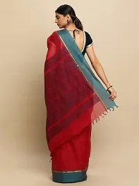 manvish drapes Women's Venkatgiri Cotton Cotton Saree With Blouse Piece (KMP3_Rama)-thumb3