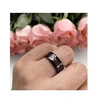 AJS Ring Men's Shine Rings Wedding Bands Ring for Men, Boy and women Grade 316 Stainless Steel Jewelry Gift Comfort Fit(BLACK-RED_DRAGON RING_21)-thumb2