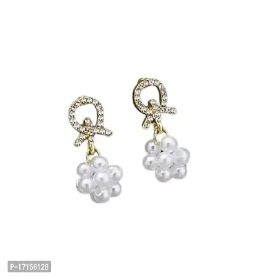 AJS Latest Fashion White Angur Earning For Women, your Loved, Birthday,Earring Festival and any Occasion (White Angur earning)