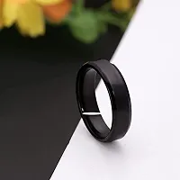 AJS Black Thum Ring for Men and Boys 316 Stainless Steel Jewelry Gift Comfort Fit | Fashionable Ring For Men | Perfect Gift For best Friends (Pack of 1-Black Thum Ring)-thumb3